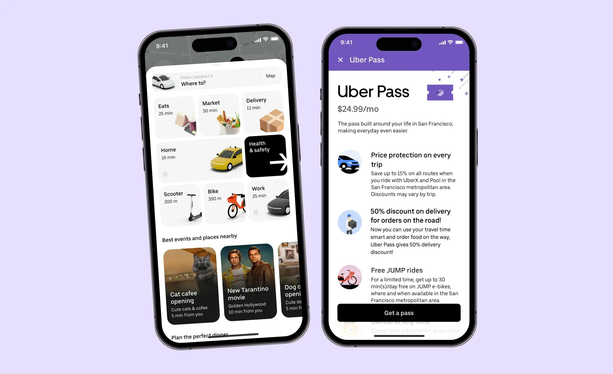 Taxi booking app development: Uber menu and subscription reimagined by Ronas IT