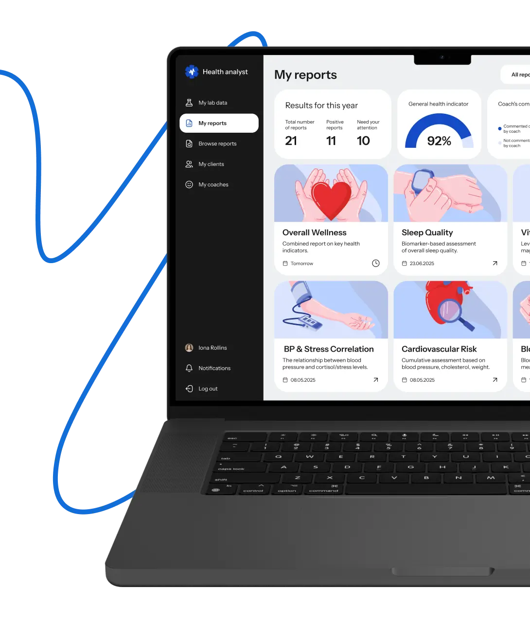 Web platform for analysing lab test results