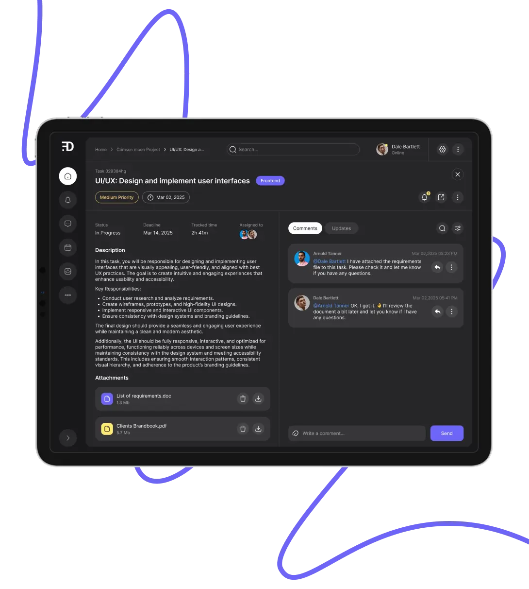 Collaborative project management app for agile teams